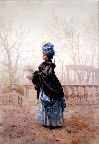 En elegant dame af Maurice Leloir