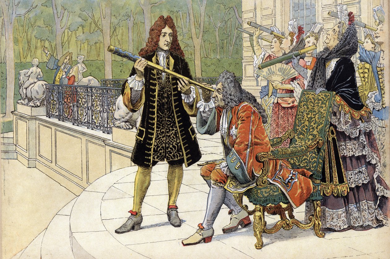 Hjælp af Jacques Cassini dit Cassini II (1677-1756) Ludvig XIV dit le Kong Soleil (Kong Soleil eller Ludvig den Store af Maurice Leloir