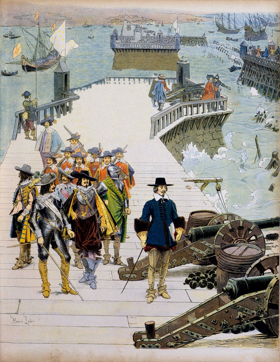Frankrigs historie: Episode af Siege de la Rochelle af Maurice Leloir