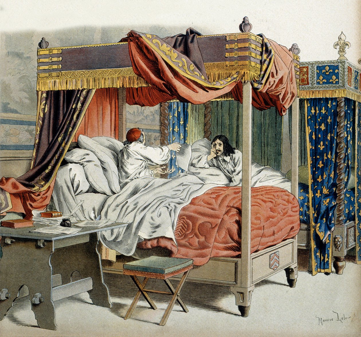 Frankrigs historie: I 1642, den syge kardinal af Richelieu (Armand Jean du Plessis af Maurice Leloir