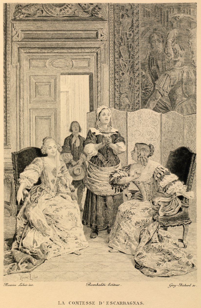 Grevinden af Escarbagnas af Moliere af Maurice Leloir