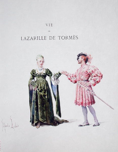 Lazarillo de Tormes med en kvinde, fra 