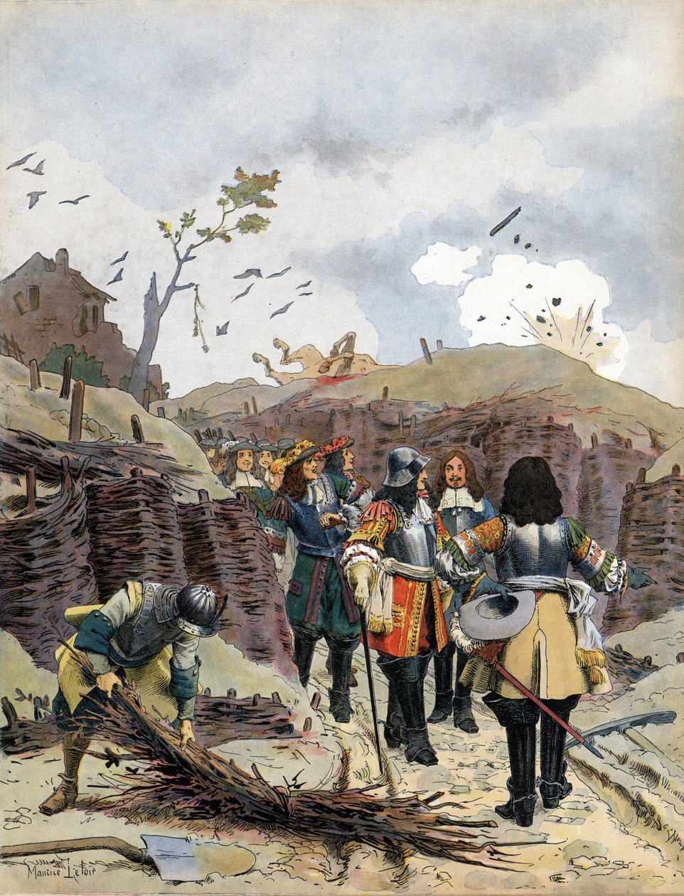 Ludvig XIV, kendt som Le Roi-Soleil (Kong Soleil eller Ludvig den Store af Maurice Leloir