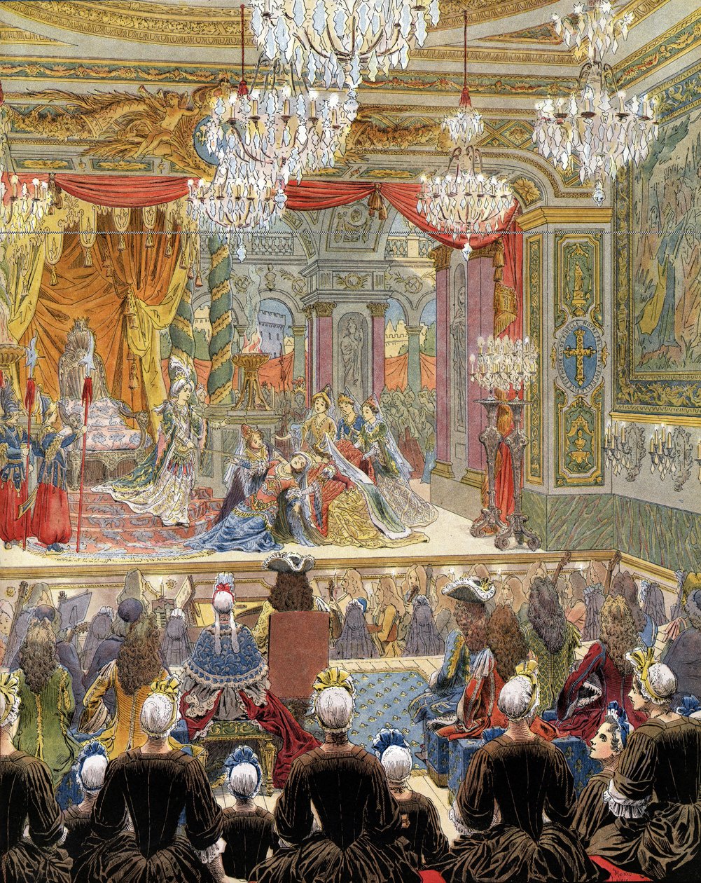 Ludvig XIV, kendt som Solkongen (Kong Soleil eller Ludvig den Store af Maurice Leloir
