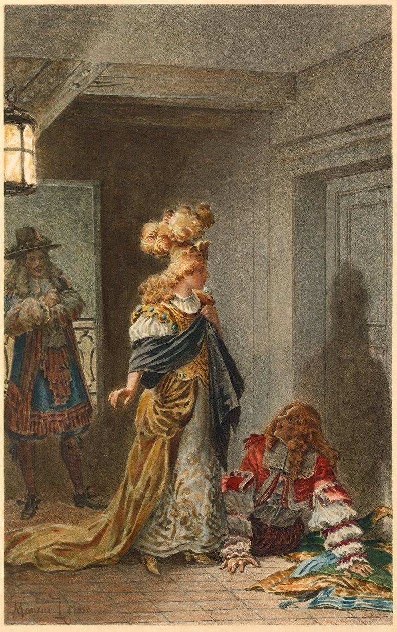 Madeleine Bejart i Psyche (illustration) af Maurice Leloir