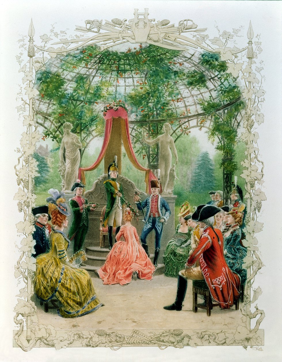 Frimurerindvielsesceremoni af en dame frimurer i ca. 1785, 1890 af Maurice Leloir