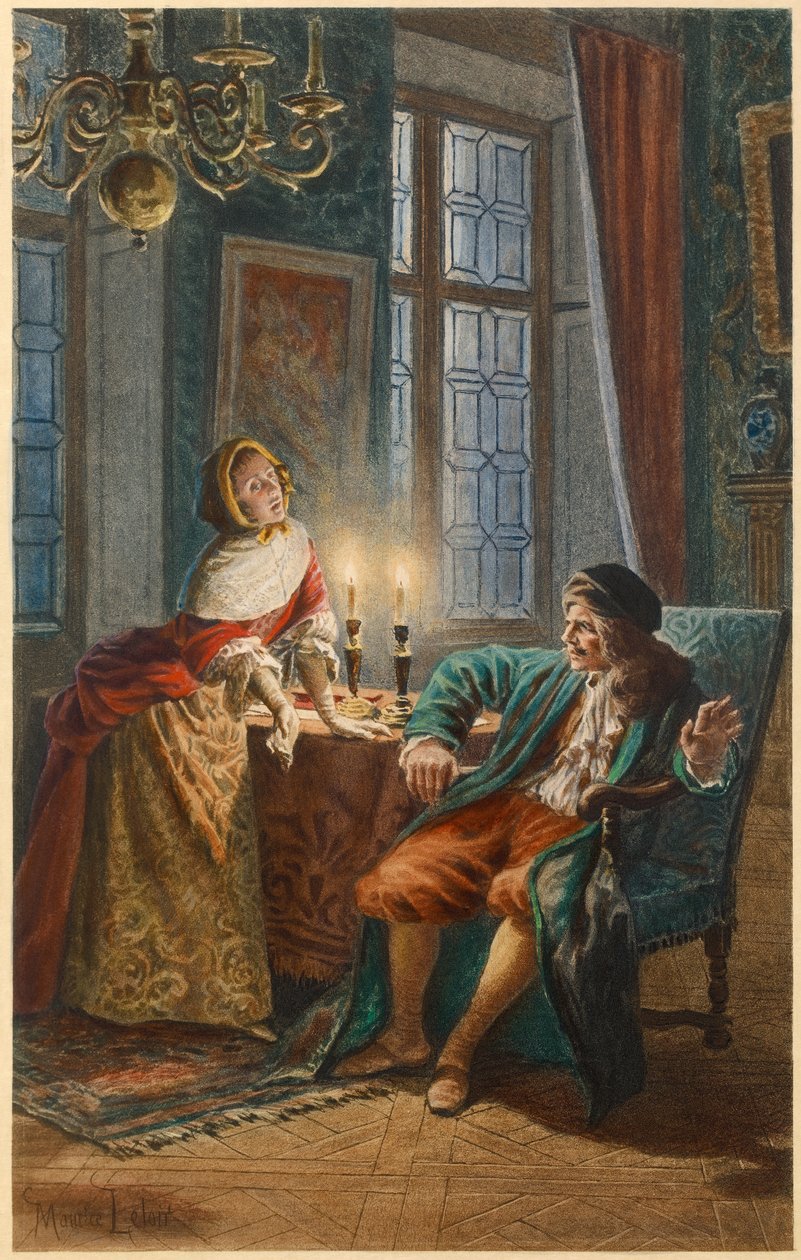 Moliere og Madeleine Bejart (illustration) af Maurice Leloir
