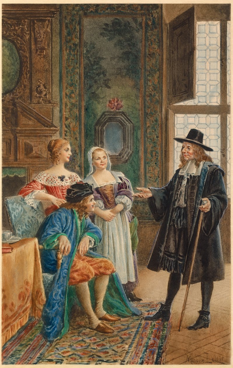 Moliere malade (illustration) af Maurice Leloir