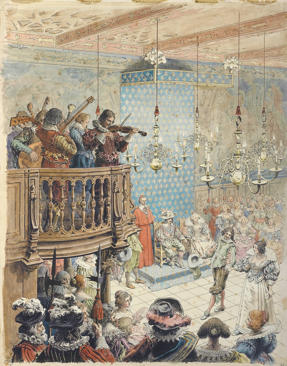Richelieu ved et bal, ca. 1900. af Maurice Leloir