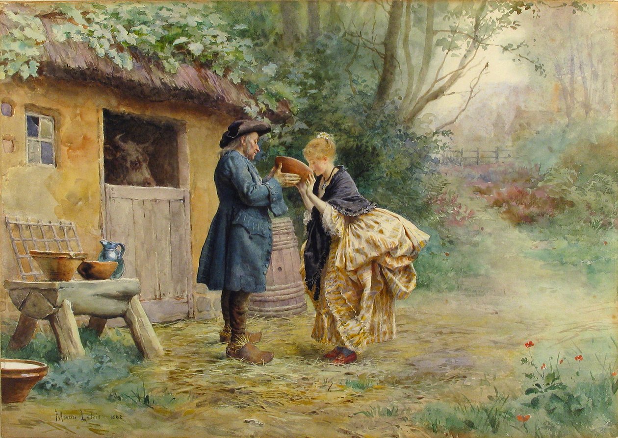 Mælkedrikken, 1882. af Maurice Leloir
