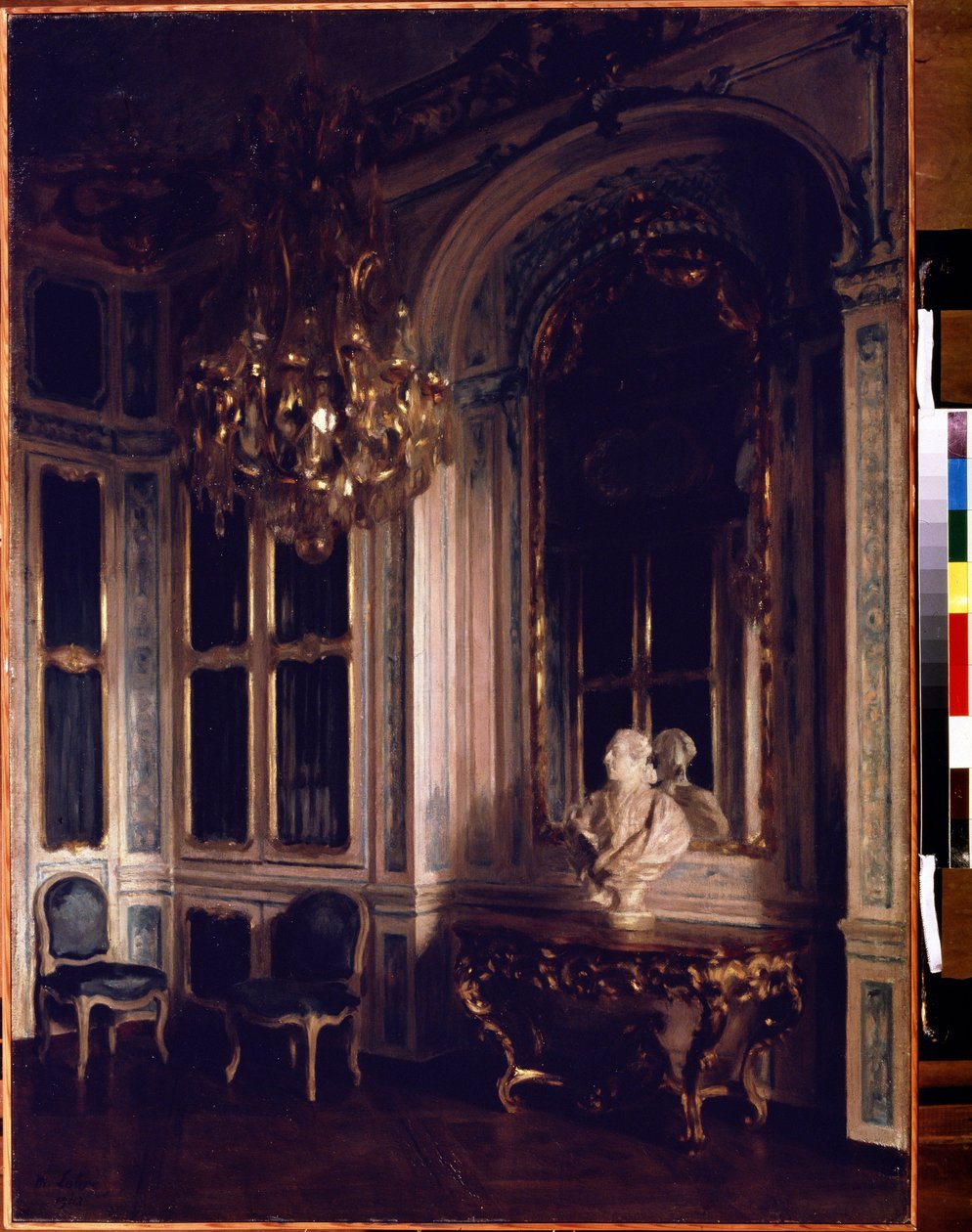 Dauphinens bibliotek i Versailles. Maleri af Maurice Lobre (1862-1951) af Maurice Lobre