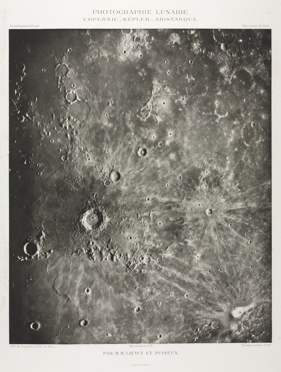 Månefotografering: Copernicus-Kepler-Aristaric af Maurice Loewy
