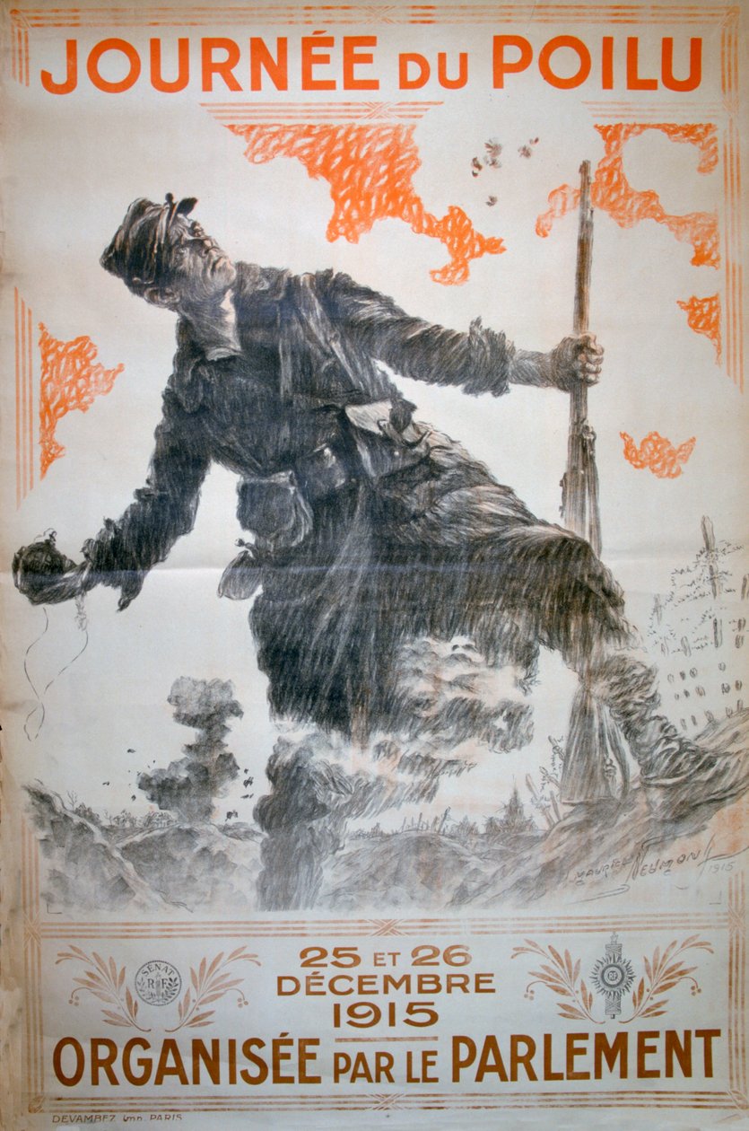 Behåret dag 25. og 26. december 1915, fransk plakat fra første verdenskrig, 1915 af Maurice Neumont