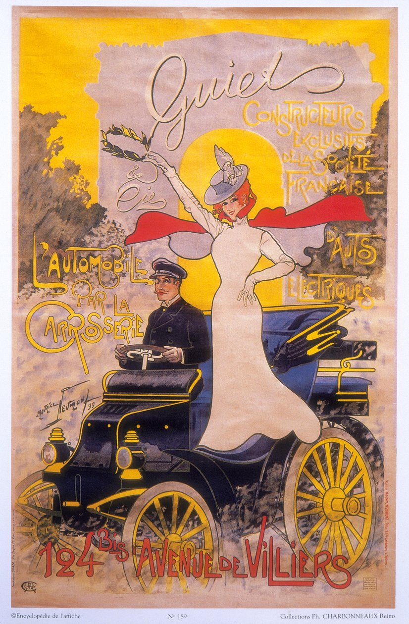 Plakatreklame for bilkarosseri, 1899 af Maurice Neumont
