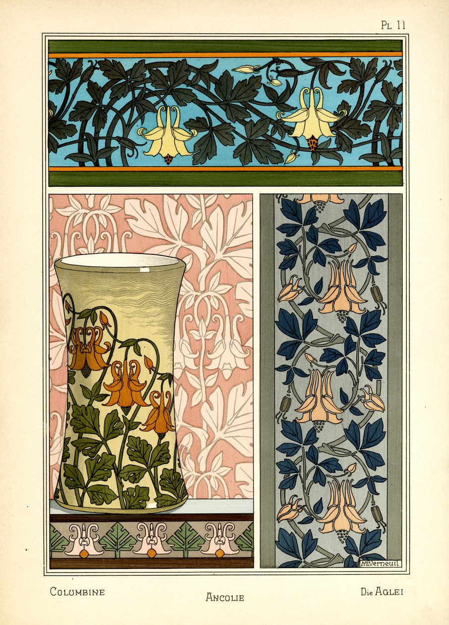 Columbine (farve litho) af Maurice Pillard Verneuil