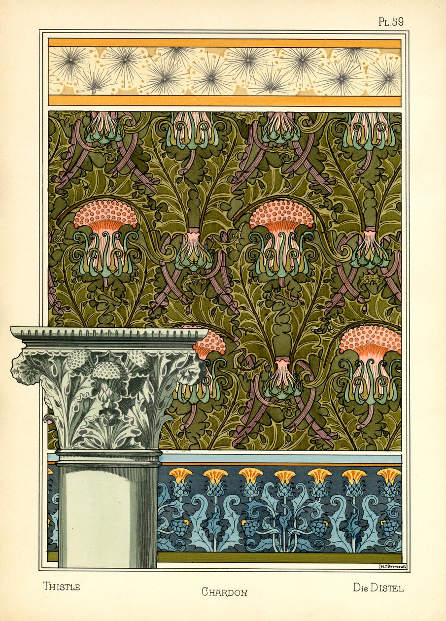 The Thistle (farve litho) af Maurice Pillard Verneuil