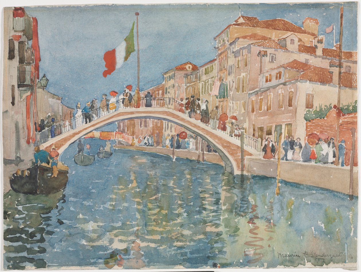 En bro i Venedig af Maurice Prendergast