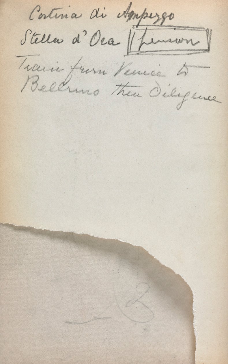 Italiensk skitsebog: Noter (side 3) af Maurice Prendergast