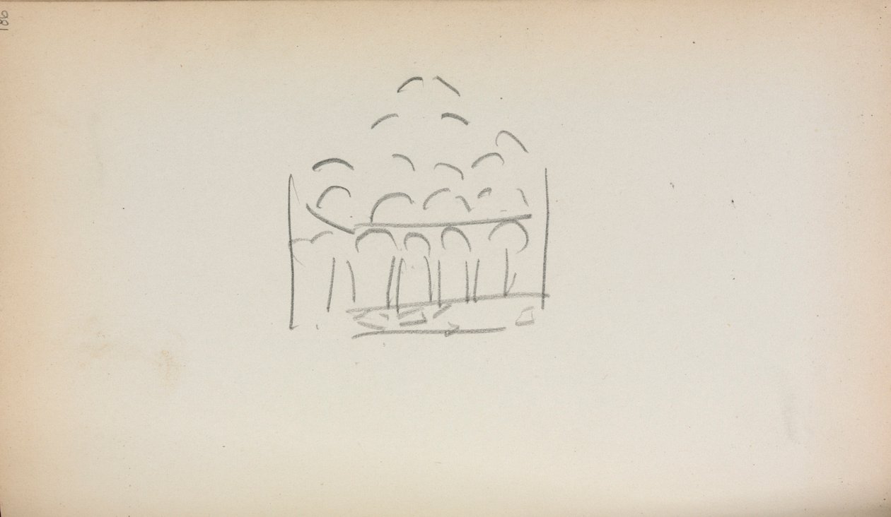 Italiensk skitsebog: San Marco (side 186) af Maurice Prendergast