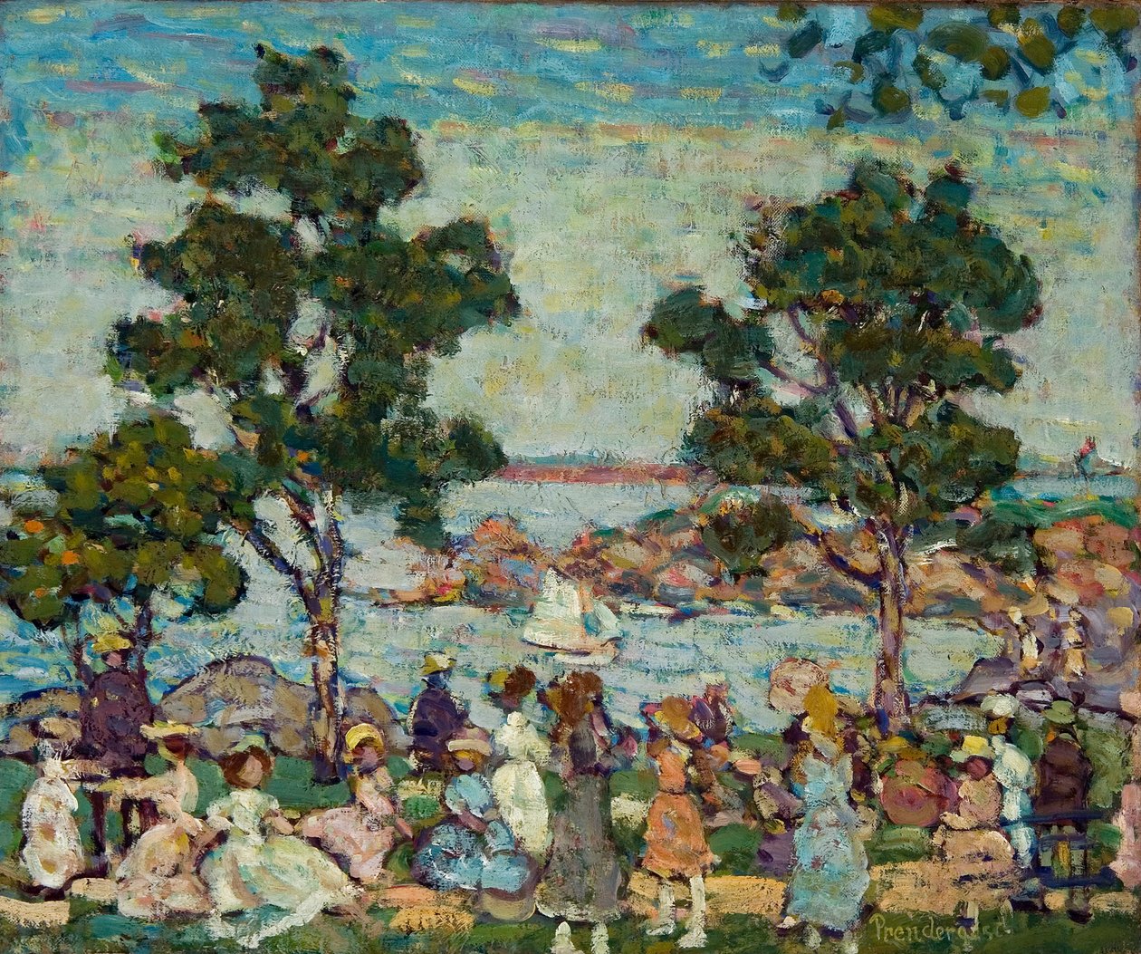Landskab (parkscene) af Maurice Prendergast