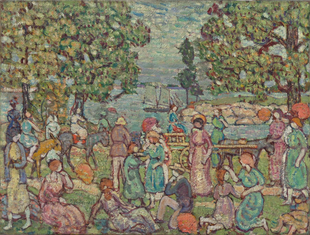 På stranden, nr. 3 af Maurice Prendergast