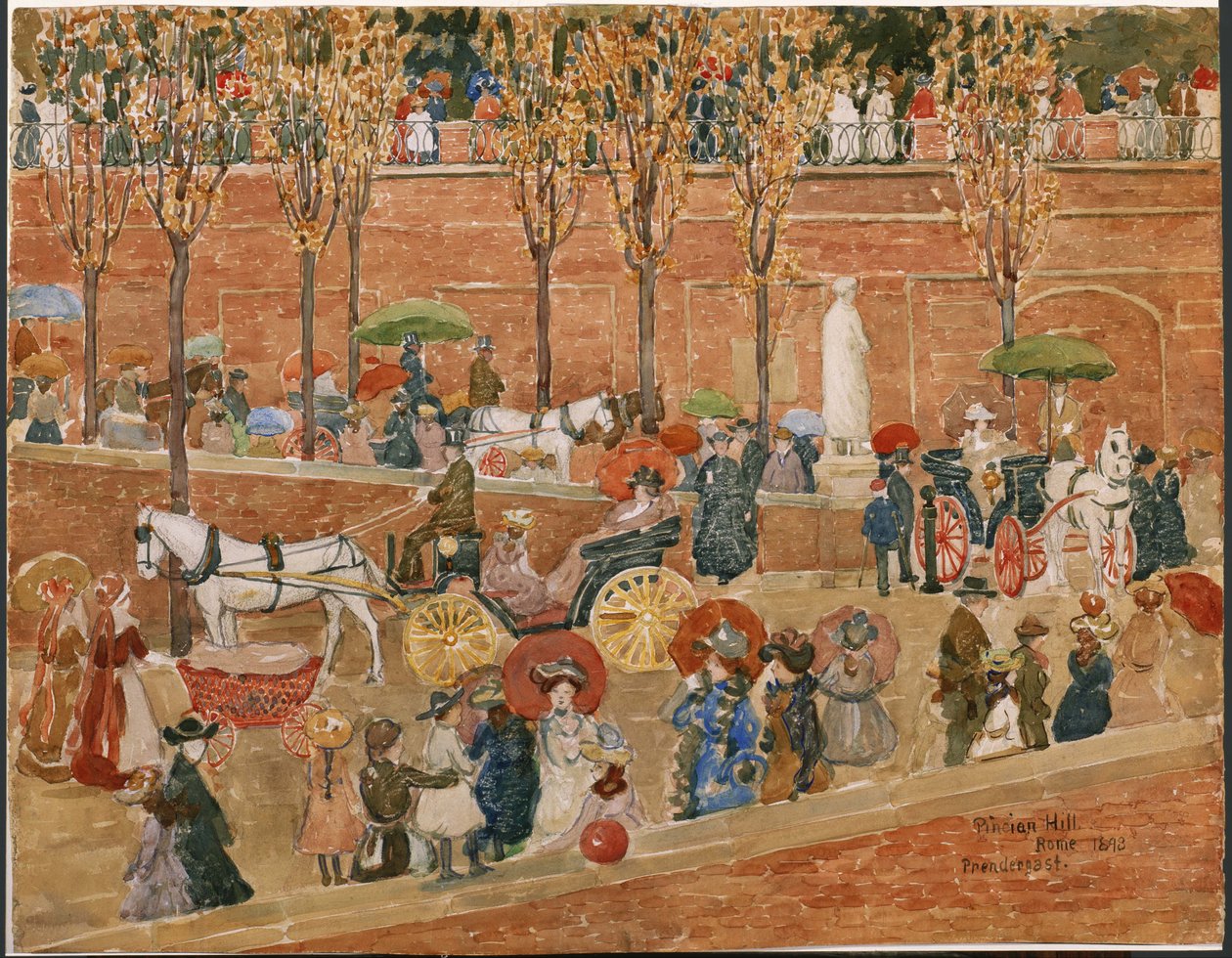 Pincio-højen, Rom af Maurice Prendergast