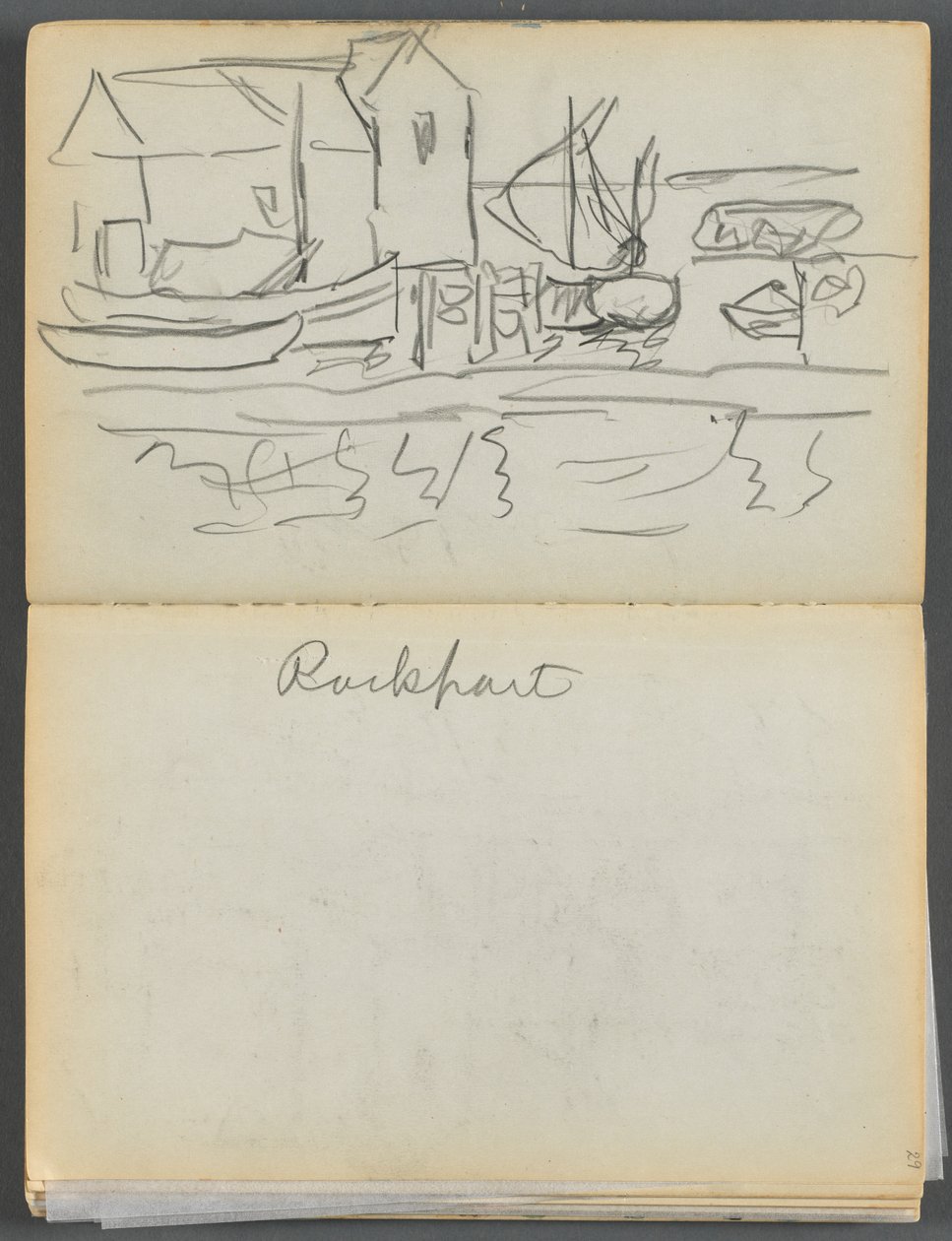 Skitsebog - The Granite Shore Hotel, Rockport, side 028  29: "Rockport" af Maurice Prendergast