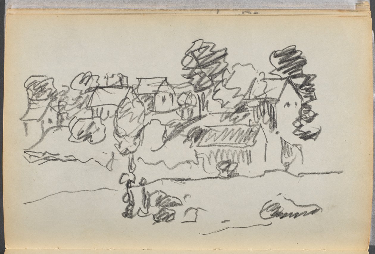 Skitsebog - The Granite Shore Hotel, Rockport, side 168: Huse af Maurice Prendergast