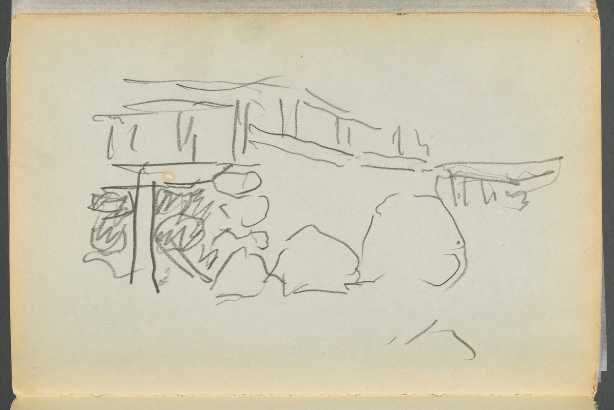 Skitsebog - The Granite Shore Hotel, Rockport, side 178: Hegn af Maurice Prendergast