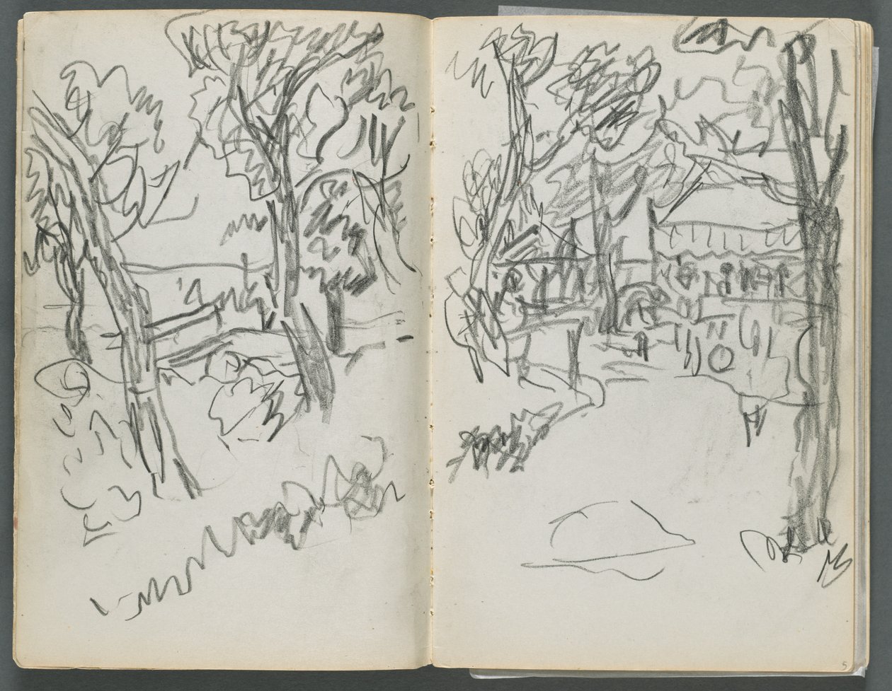 Skitsebog, The Dells, nr. 127, side 004  5: Landskab af Maurice Prendergast