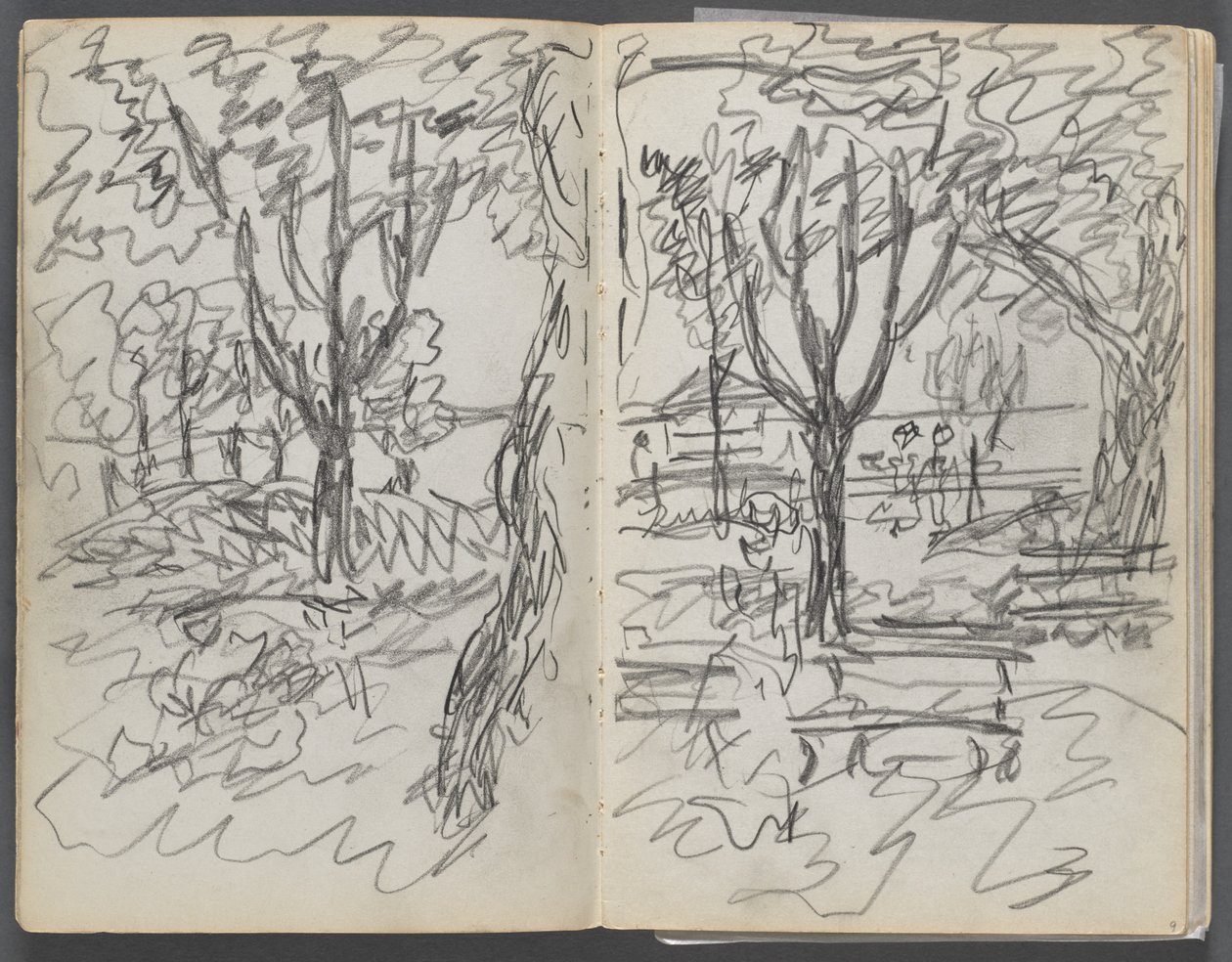 Skitsebog, The Dells, nr. 127, side 008  9: Landskab af Maurice Prendergast