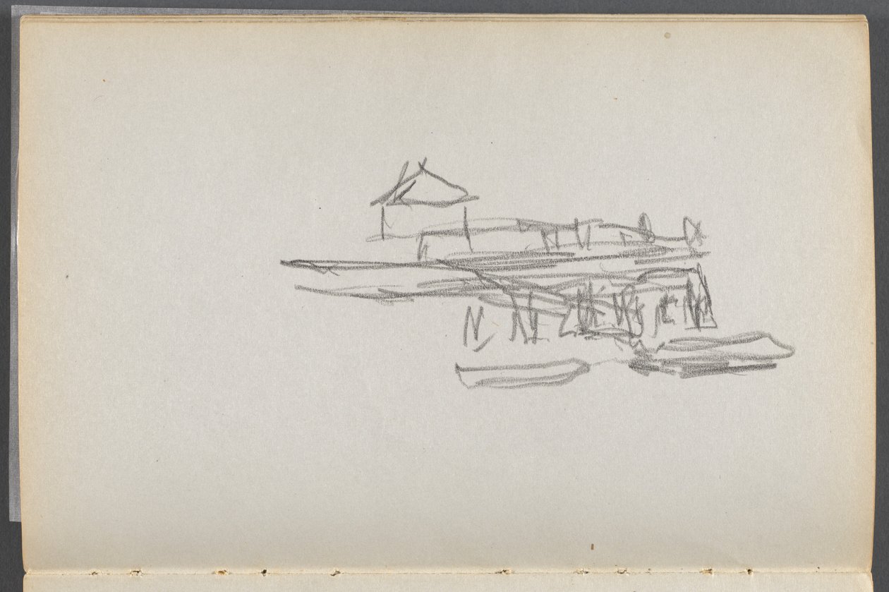 Skitsebog, The Dells, nr. 127, side 060: Dock af Maurice Prendergast
