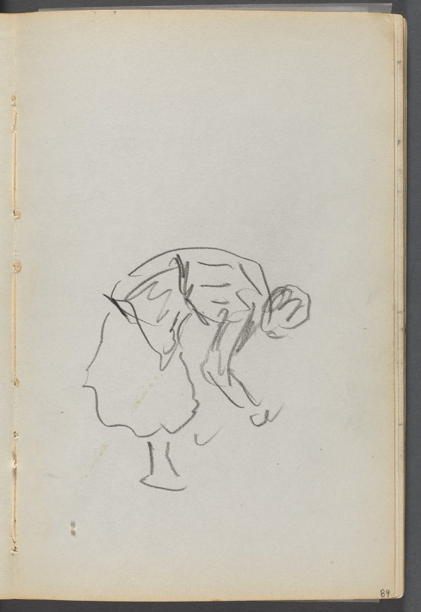 Skitsebog, The Dells, nr. 127, side 089: Bøjet figur af Maurice Prendergast