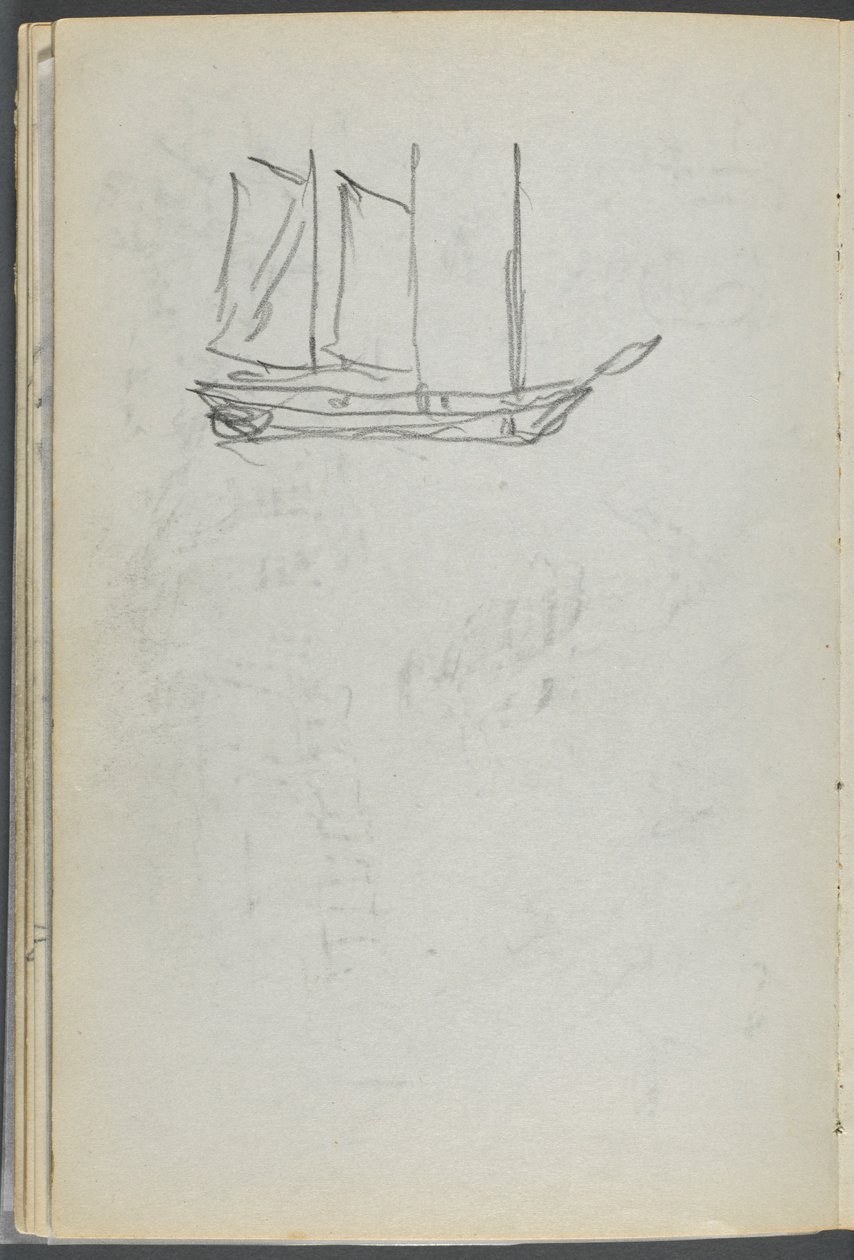 Skitsebog, The Dells, nr. 127, side 106: Sejlbåd af Maurice Prendergast