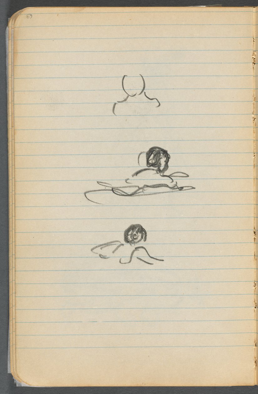 Skitsebog, side 069: Figurer af Maurice Prendergast