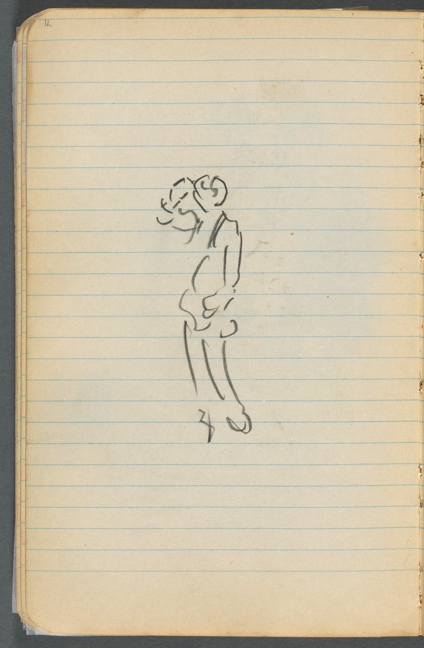 Skitsebog, side 071: Figur af Maurice Prendergast