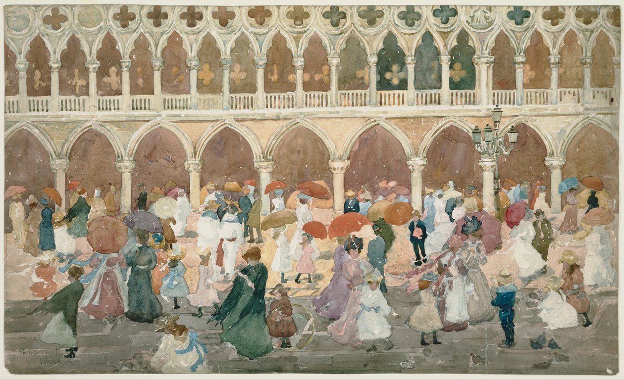 Sollys på Piazzettaen af Maurice Prendergast