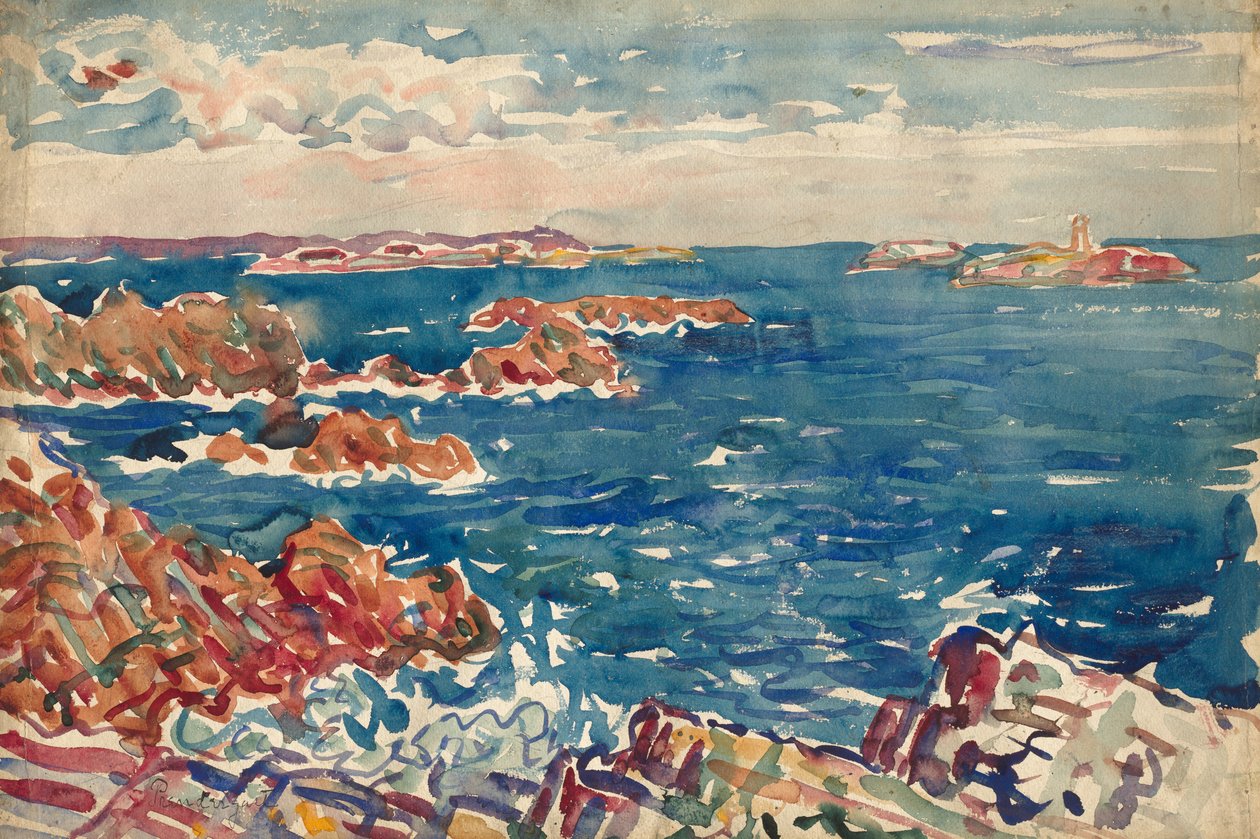 Den klippefyldte kyst af Maurice Prendergast