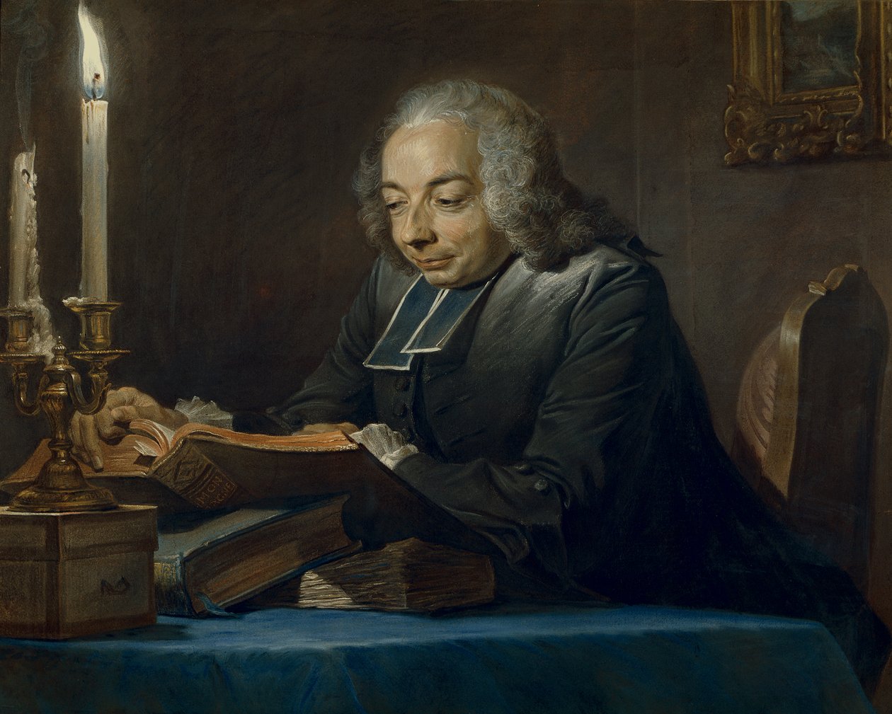 Abbe Jean-Jacques Huber, 1742 (pastel) af Maurice Quentin de La Tour