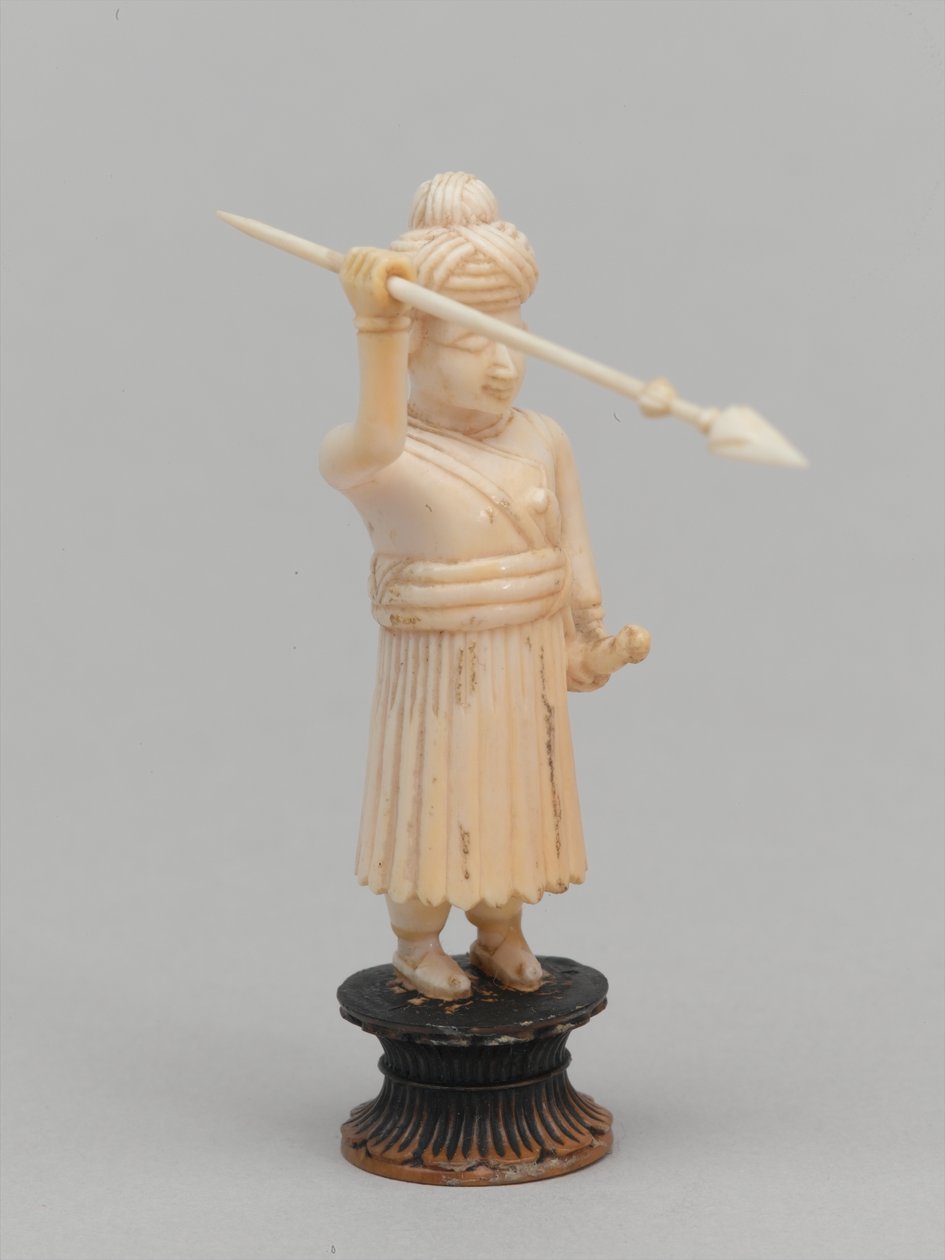 Sort bonde, skakbrik, Indien, 1820 ca af Maurice Quentin de La Tour