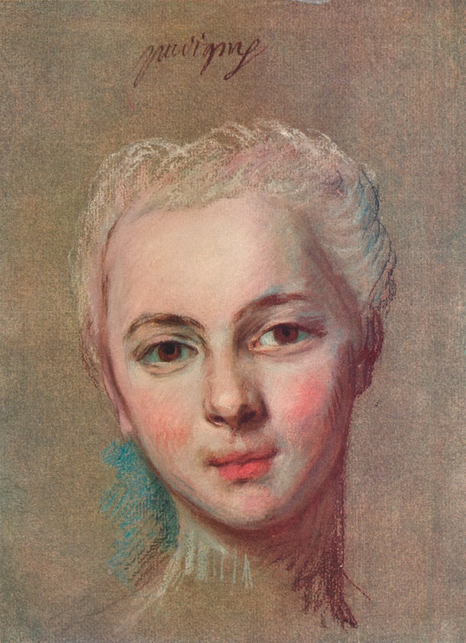 Mademoiselle Puvigny, c1749 af Maurice Quentin de La Tour