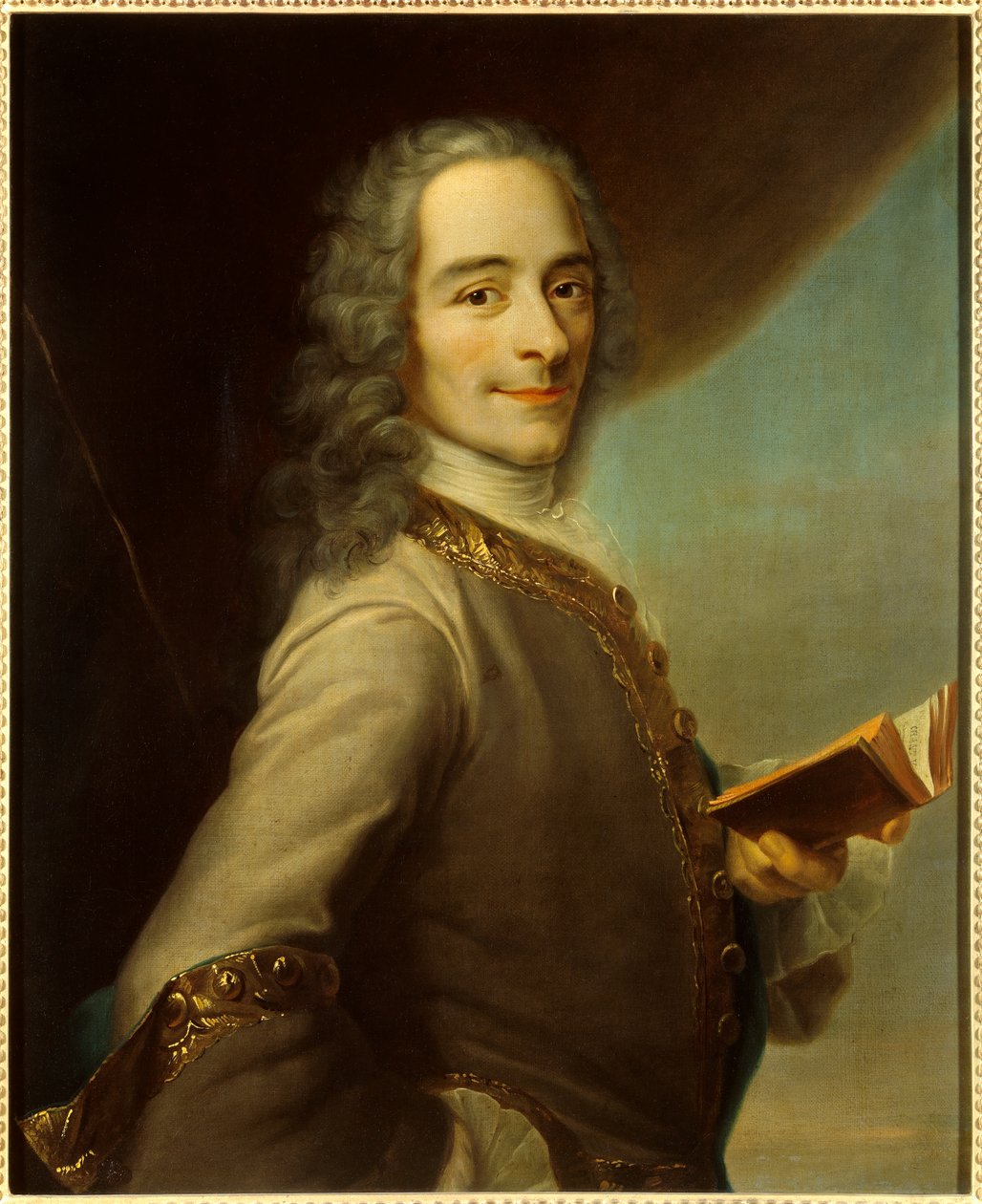 Portræt af Francois Marie Arouet dit Voltaire af Maurice Quentin de La Tour