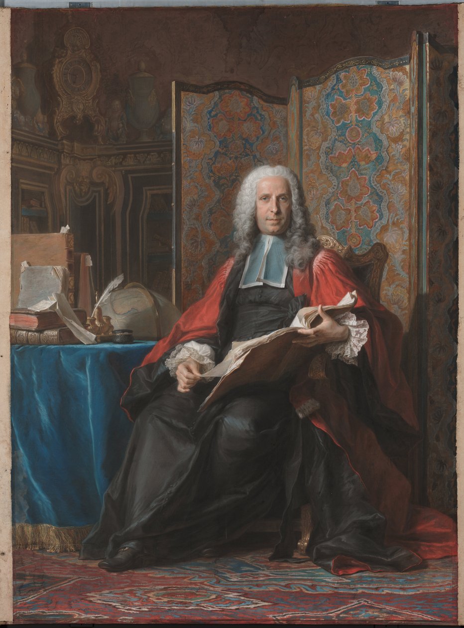 Portræt af Gabriel Bernard de Rieux af Maurice Quentin de La Tour