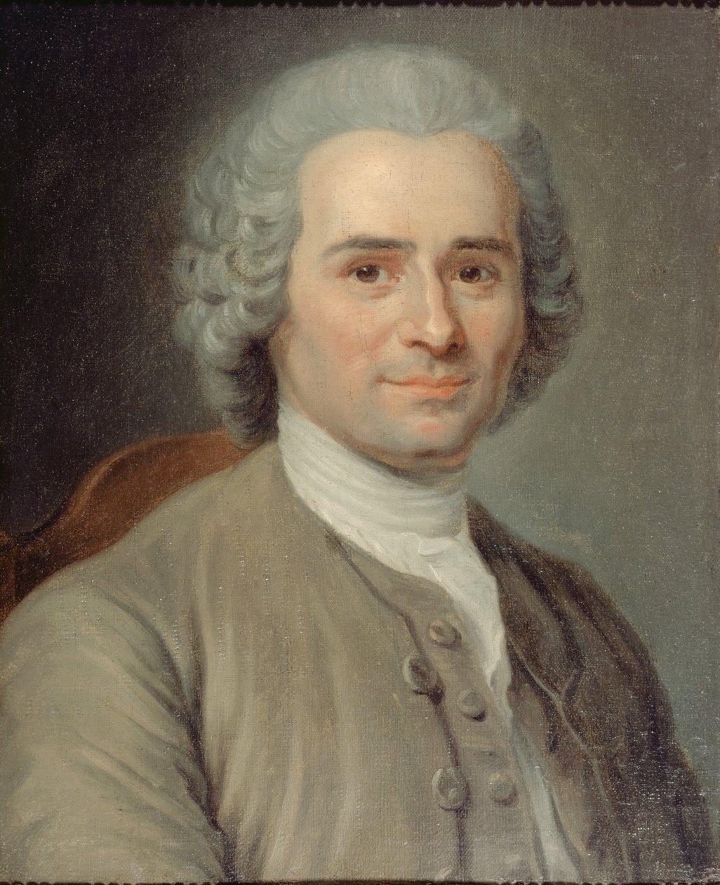 Portræt af Jean-Jacques Rousseau 1712-1778. af Maurice Quentin de La Tour