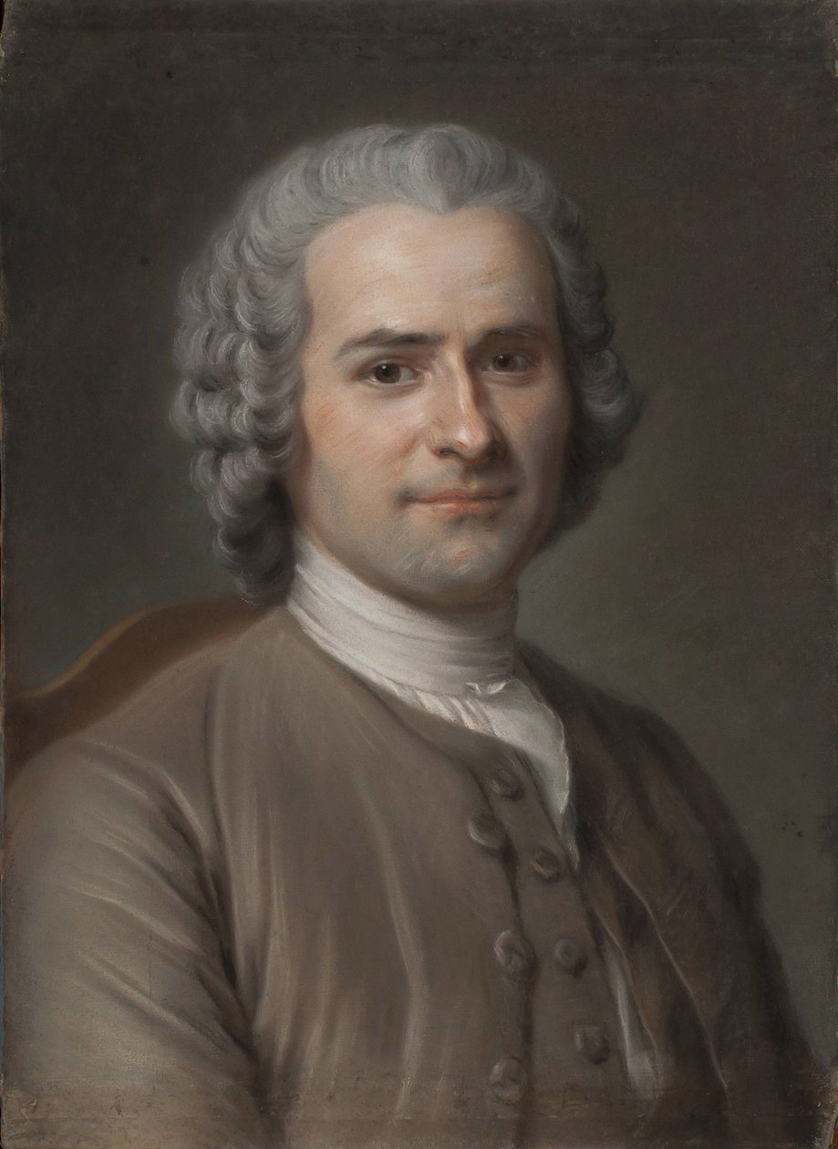 Portræt af Jean-Jacques Rousseau 1712-1778 af Maurice Quentin de La Tour