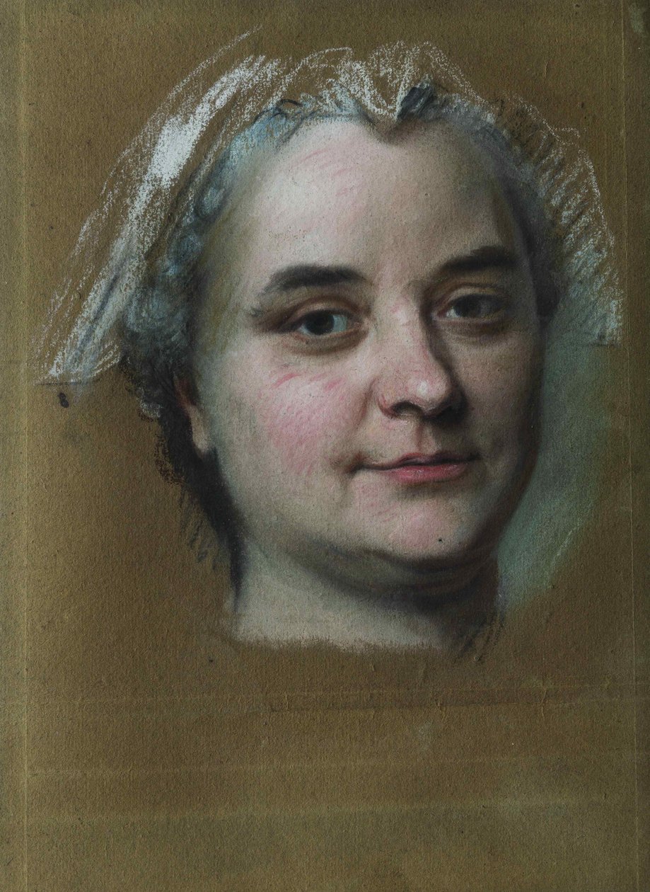Portræt af Madame Pèlerin. af Maurice Quentin de La Tour