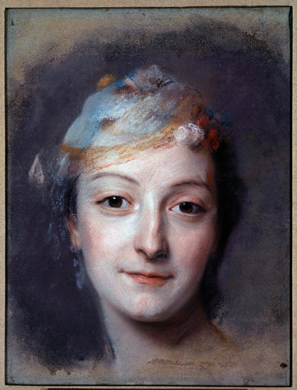 Portræt af Mademoiselle Marie Fel (1713-1794) Pastelmaleri af Maurice Quentin Delatour dit Quentin De La Tour eller Quentin De Latour (1704-1788) 1757 Søn. 0,32x0,24 m Saint Quentin, Lecuyer Museum af Maurice Quentin de La Tour