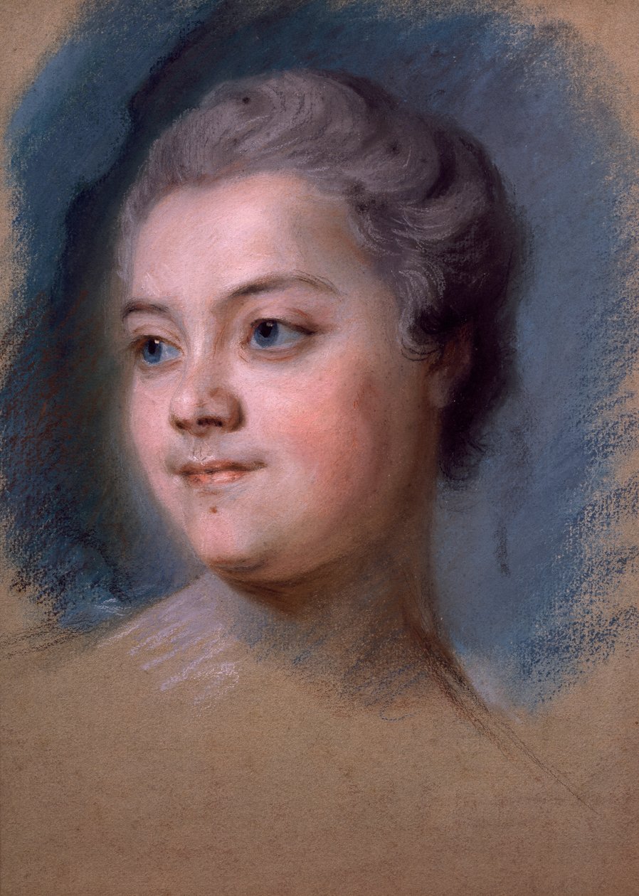 Portræt af Mademoiselle de Chastagner de Lagrange, af Maurice-Quentin de la Tour (1704-1788) af Maurice Quentin de La Tour
