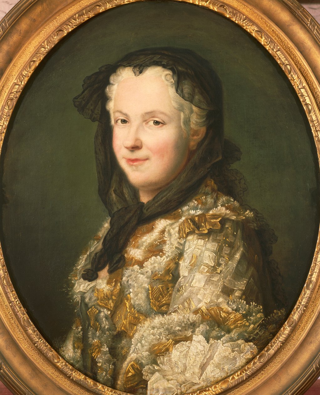Portræt af Maria Leszczynska, olie på lærred af Maurice Quentin de La Tour