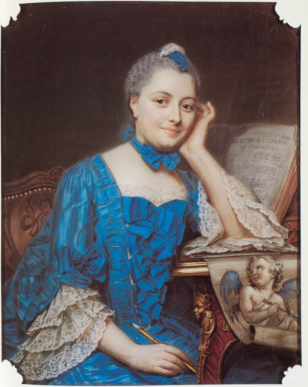 Portræt af Marie Fel, c.1753 af Maurice Quentin de La Tour